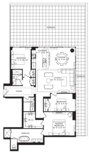 The Bowery Terrace Floorplan 1