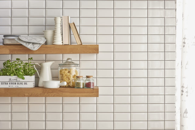 Update your kitchen by installing opening shelving 