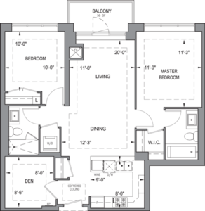 Building B - Typical Suites - 2F+D Floorplan 1