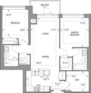 Building B - Typical Suites - 2E+D Floorplan 1