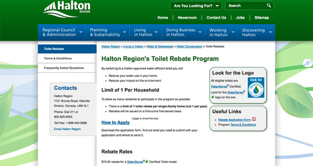 Government Toilet Rebate Program