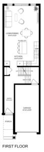 End Unit 2 Bedroom Floorplan 1