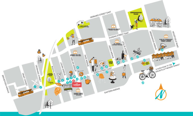 The Logan Residences area map in Toronto by Daniels