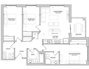 The Aston Floorplan 1
