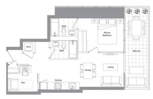 Lower Typical (West Tower) 06 Floorplan 1