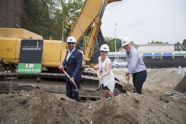 Moninder Khudal, happy purchaser Barb Howe, and Arthur Potts