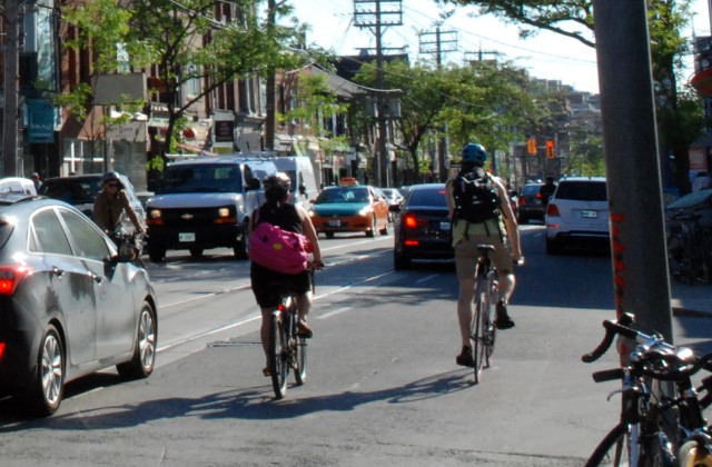 Biking through West Queen West