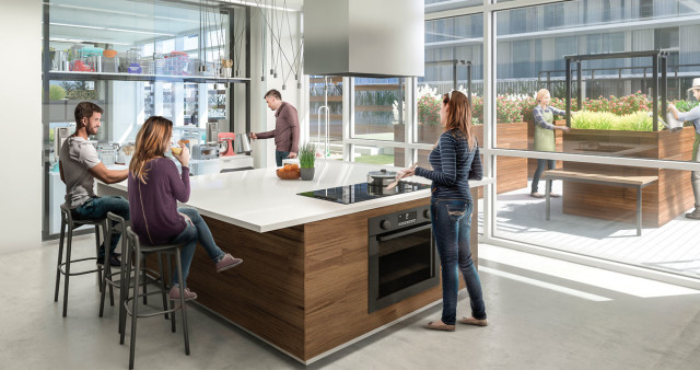 Kitchen Library at Lighthouse Tower in Toronto by Daniels