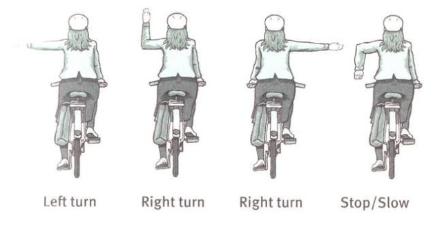 Safety tips for cyclists: Learn the hand signals