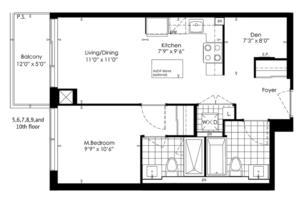 1B+D Floorplan 1